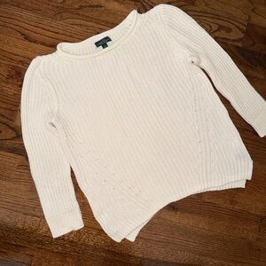 Lauren Ralph Lauren LRL Cream Roll Neck Knit Crewneck Sweater-Large
